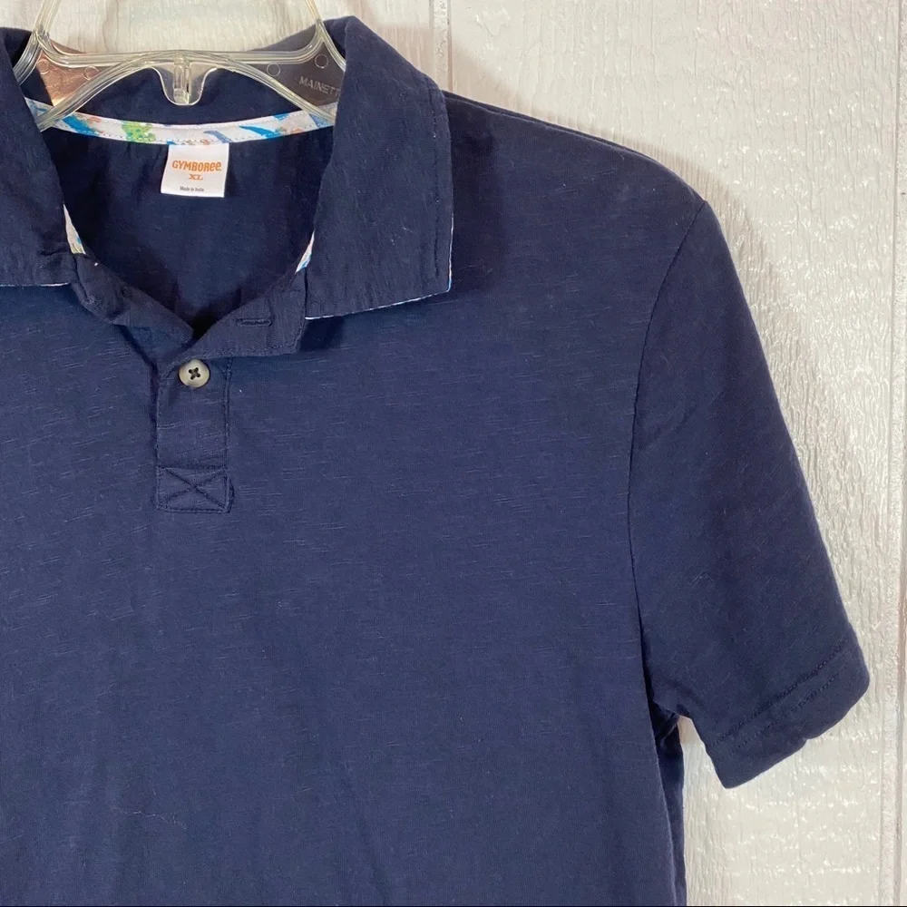 Boys Gymboree Navy Blue Polo Shirt XL